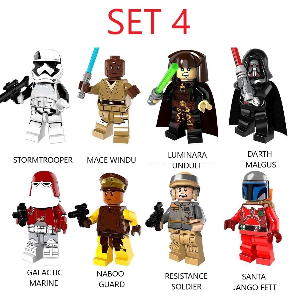 Rôzne figúrky Star Wars 7 (8ks) typ lego - nové - 4