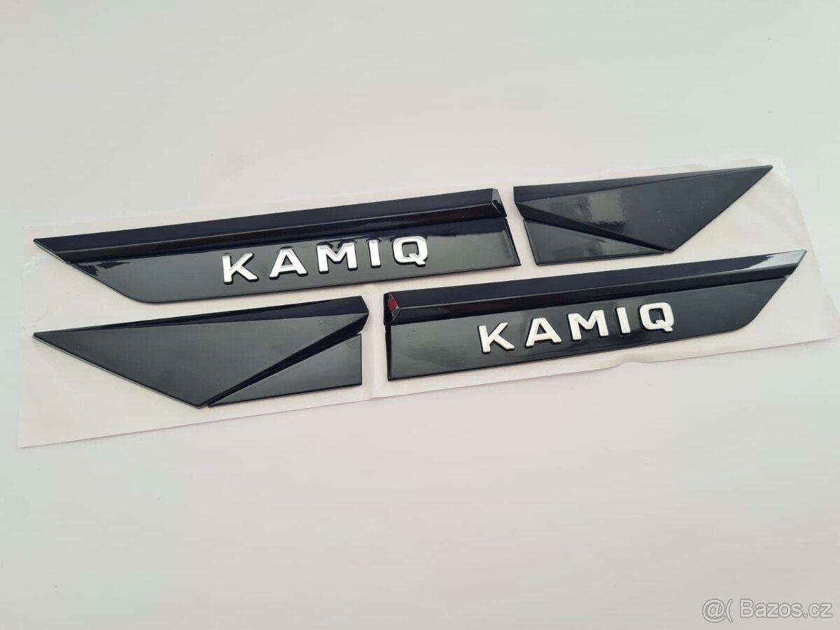 ČIERNE Nápisy s chrómovymi pismenami pre ŠKODA Modely - 4