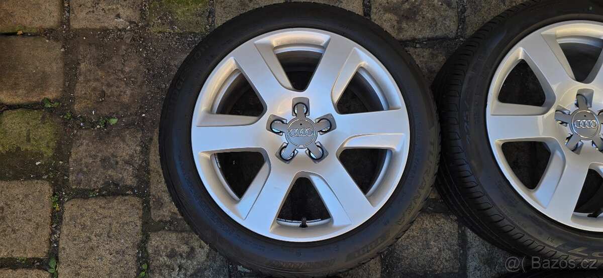 Disky Audi A6 4G 17", 5x112, letní pneu 225/45/17 - pošlu - 4