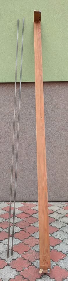 3 Dřevěné garnýže 360, 220 a 211 cm - 4