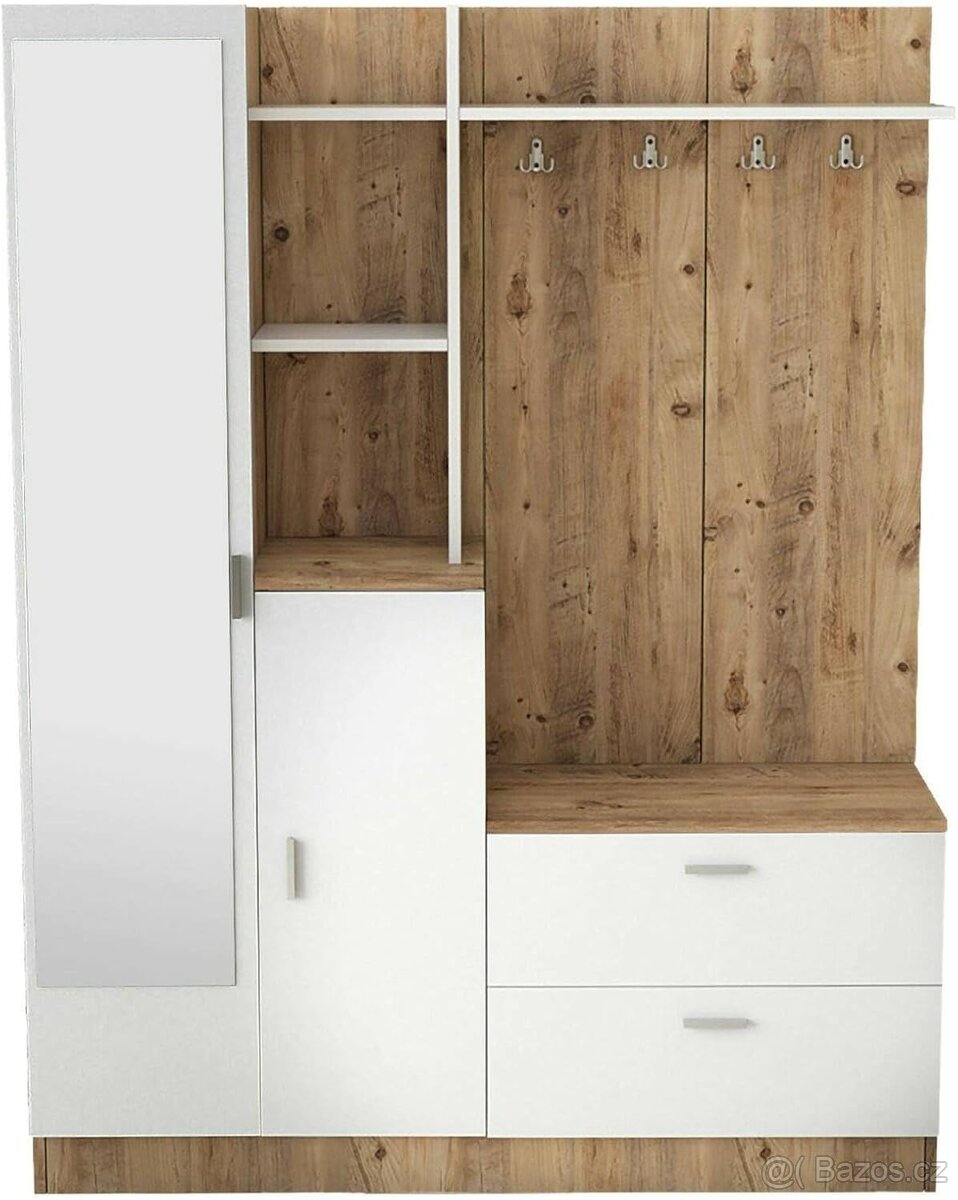 Předsíňová stěna DODO borovice atlantic bílá - 4