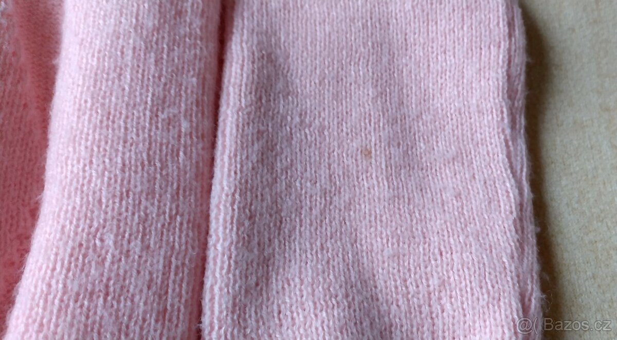 Dětský dívčí svetřík růžovooranžový retro vintage - 4