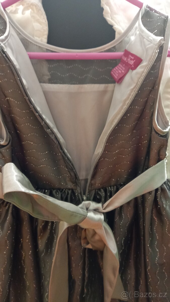 Krásné šedo-stříbrné šatičky 6-let - 4