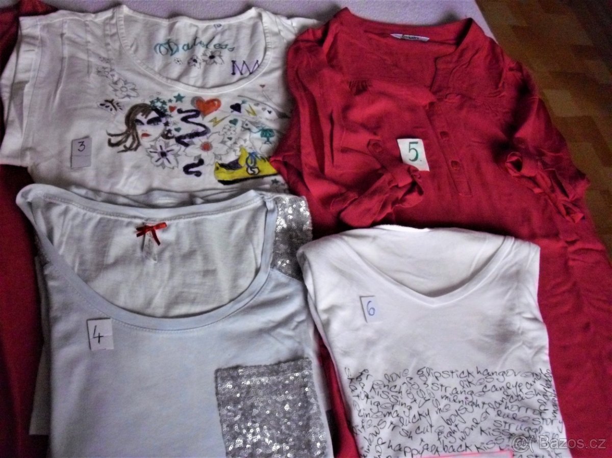 Trička dámská- vel. L (dívčí) 5 kusů. - 4