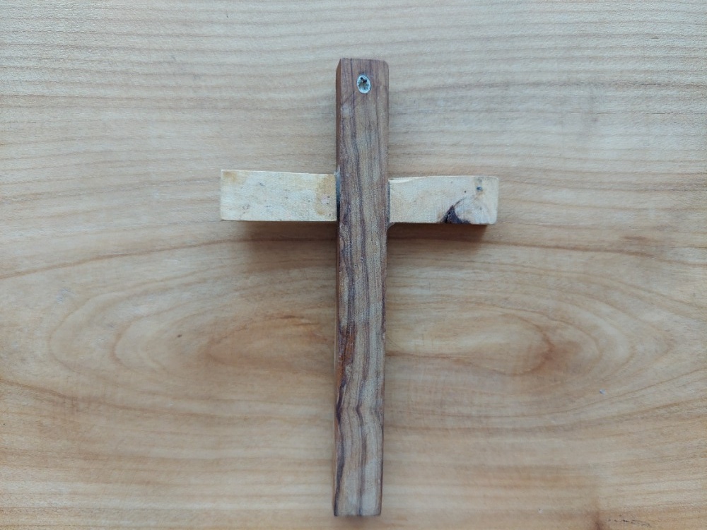 Nový dřevěný křížek olivovníku, Ježíš Kristus na kříži SLEVA - 4