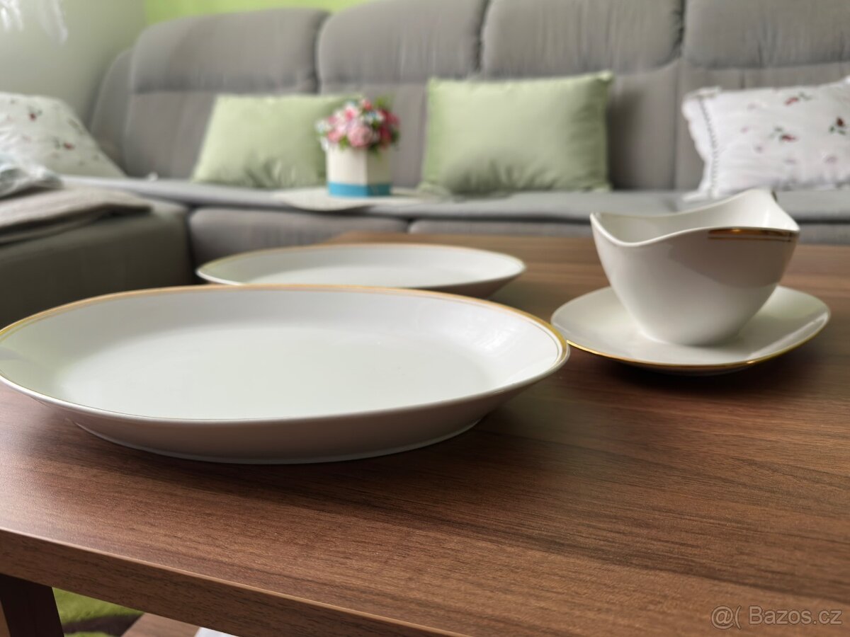 Sada omáčková mísa a 2 talíře, TOP STAV - 4