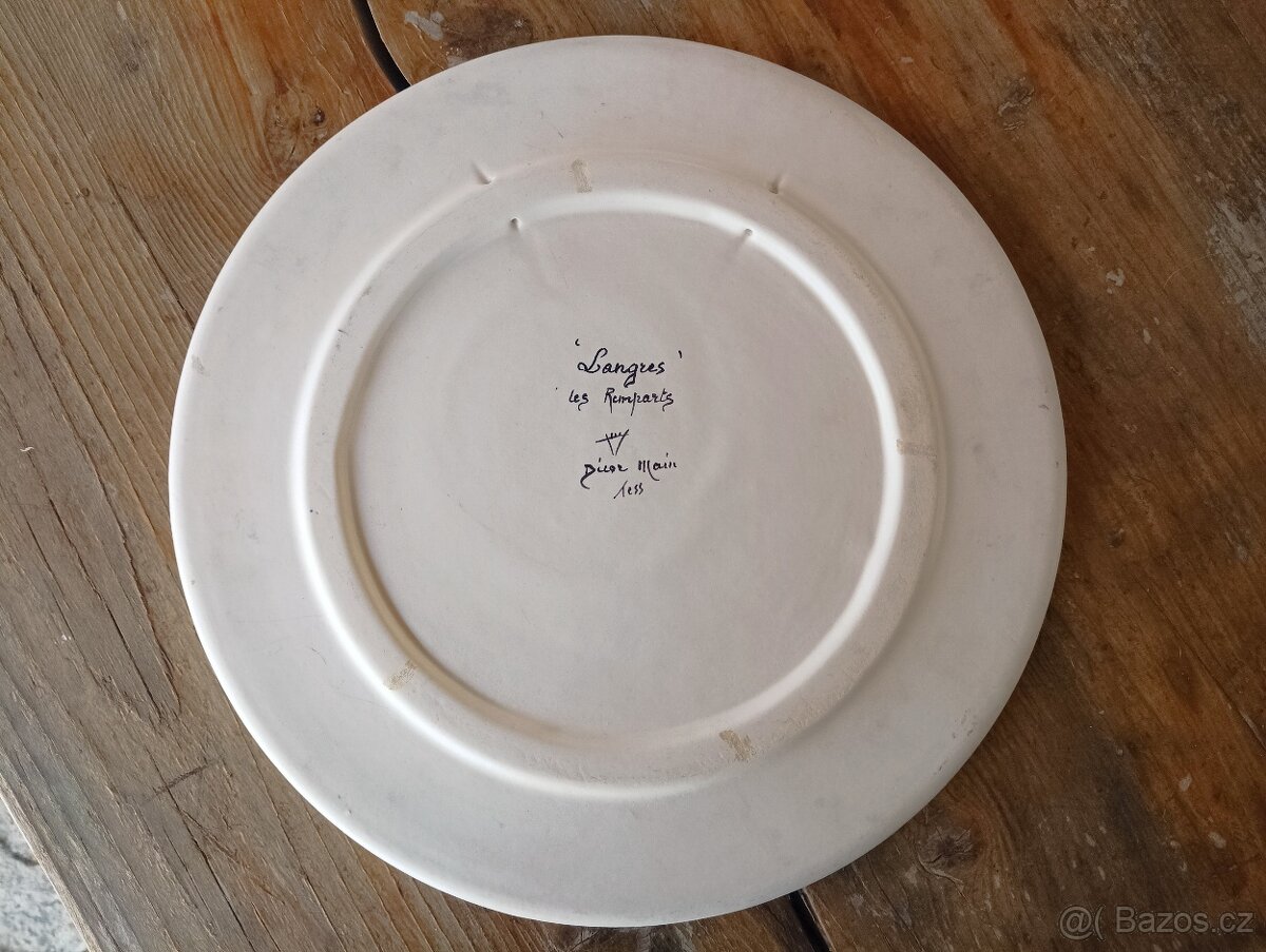 RUČNĚ MALOVANÝ TALÍŘ TESSIER VILLENAUXE-LA-GRANDE FRANCIE - 4
