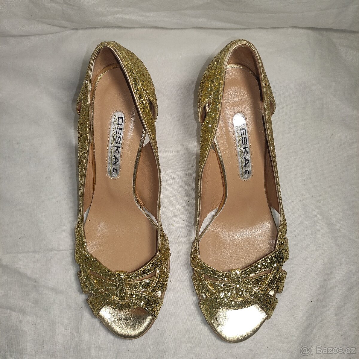 ❗❗ DESKA E LIBERA, DÁMSKÉ ZLATÉ LODIČKY VELIKOSTI 37½❗❗ - 4