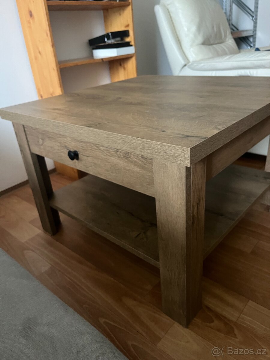 Stolek, Konferenční stůl s šuplíky 80x80cm výška 54cm - 4