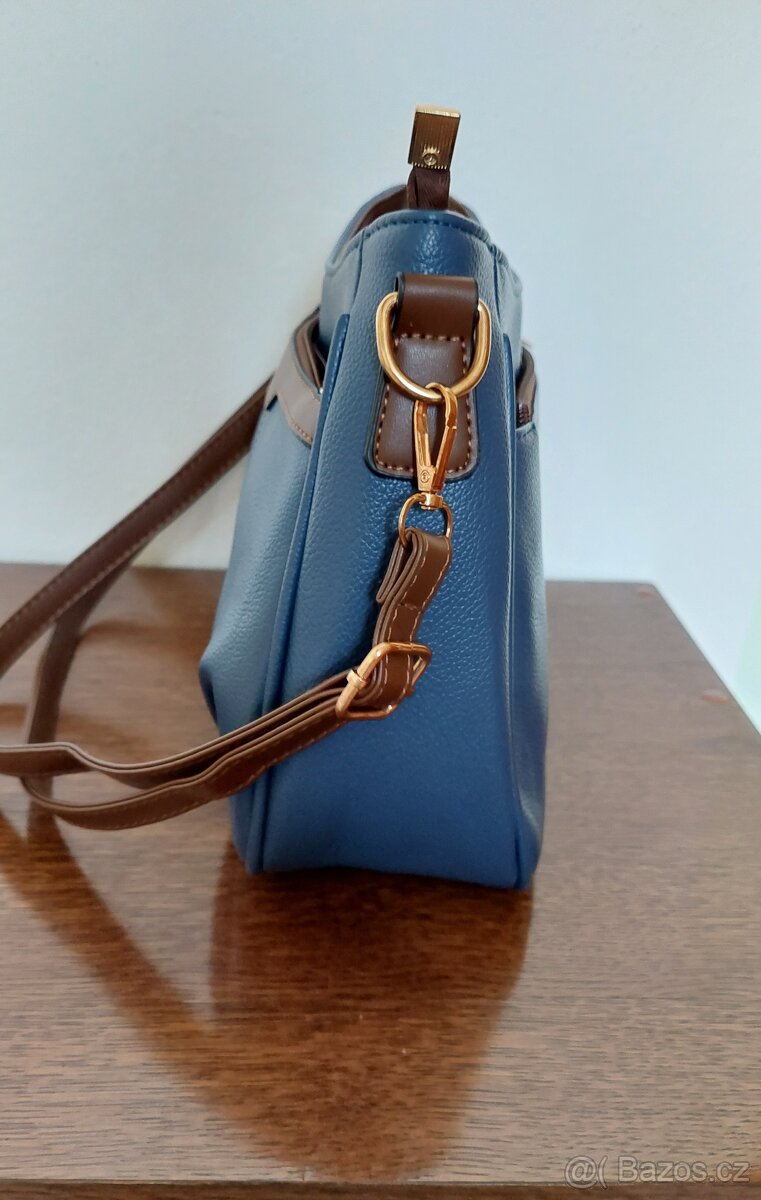 Nová modro hnědá kabelka - 4
