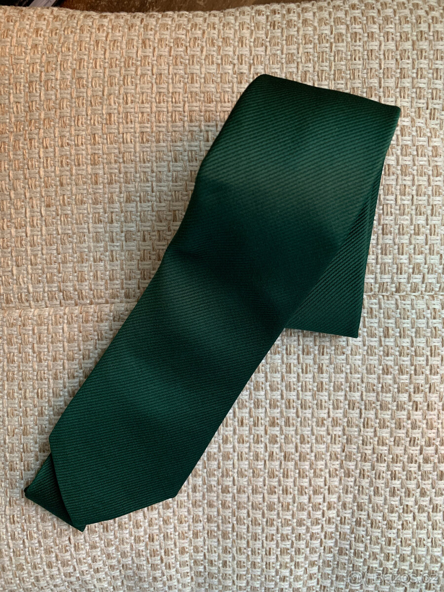 Pánská kravata,tmavě zelená - 4