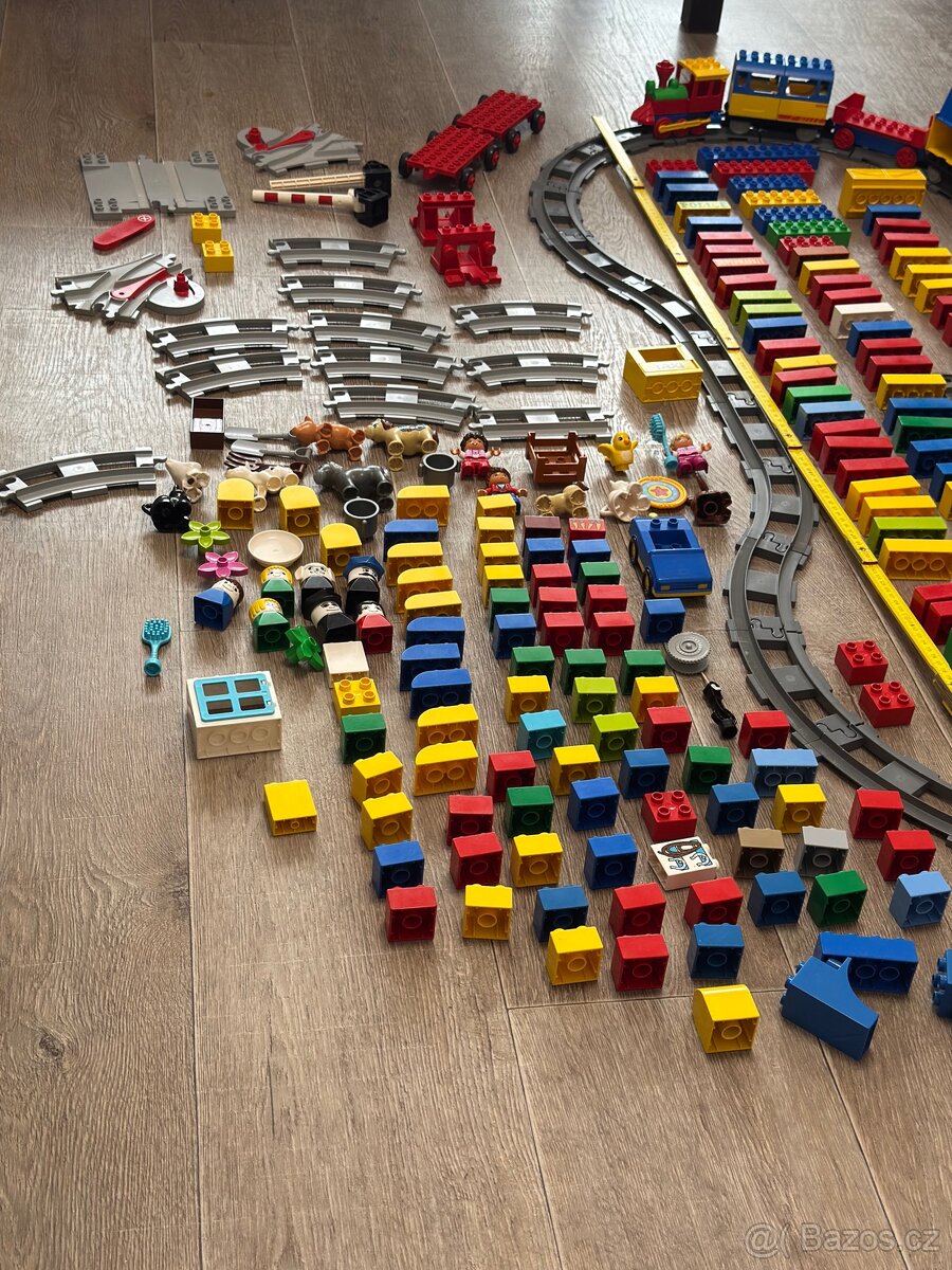 LEGO DUPLO – vlak, koleje, výhybky, kostky, farma, zvířata - 4