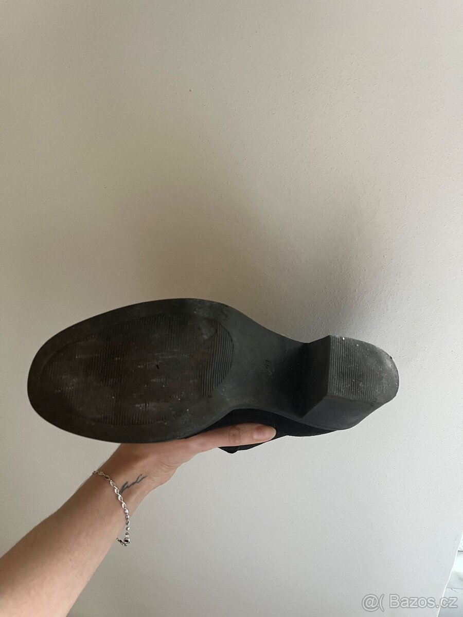 Dámské kotníkové boty na podpatku za odnos, vel. 41 - 4