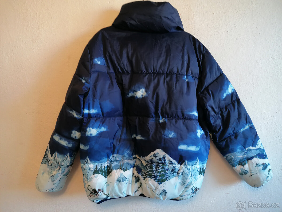 Dámská zimní bunda s motivem zasněžené krajiny - 4
