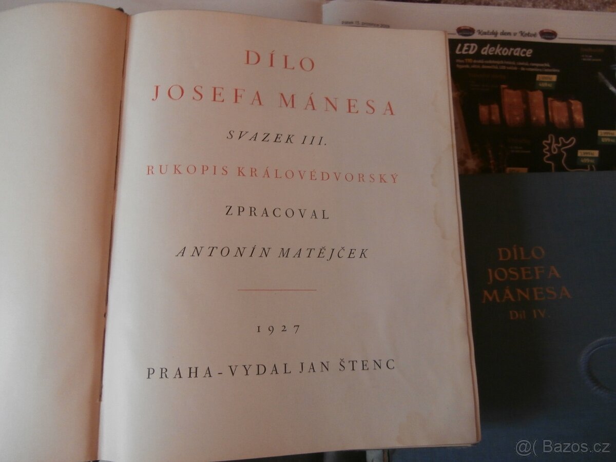 Dílo Josefa Mánesa svazek I.-IV. - 4