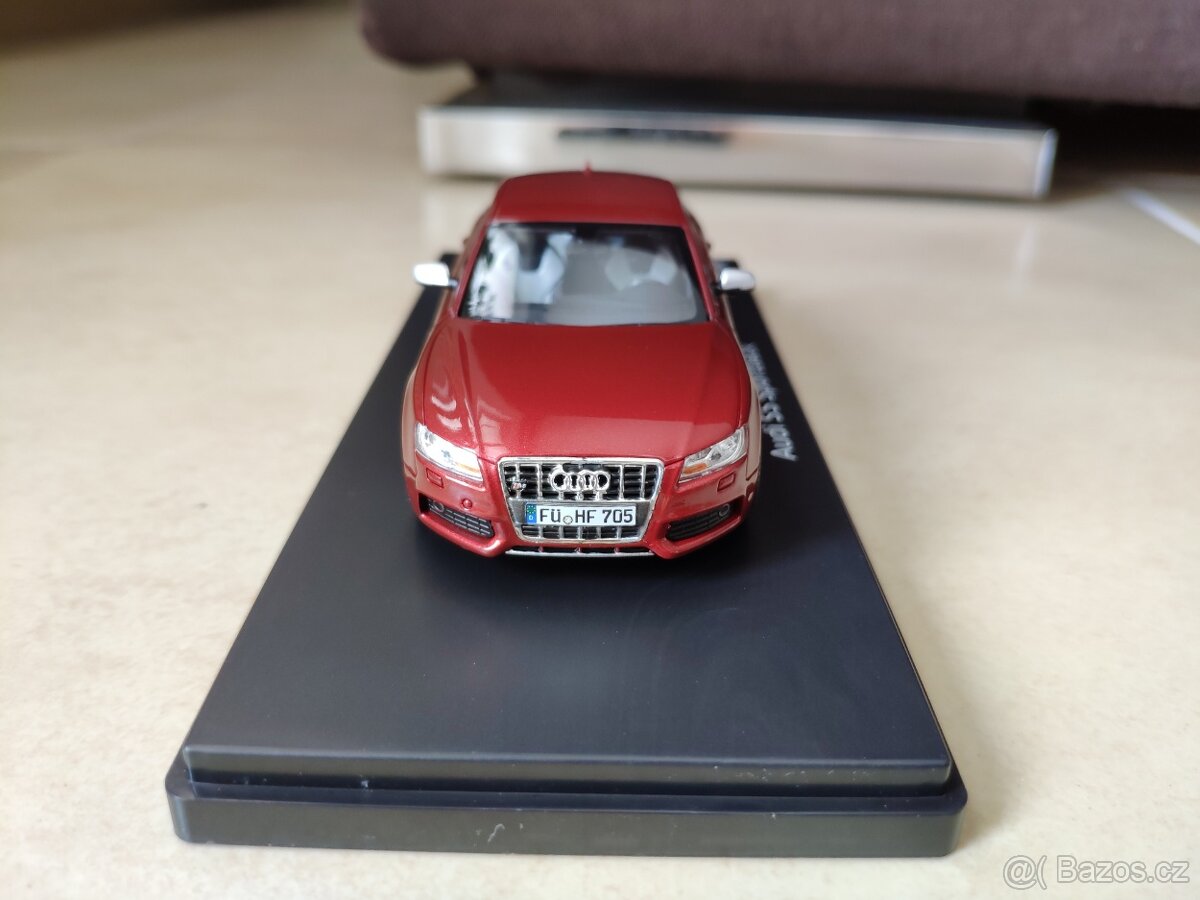 LIMITED 500ks AUDI S5 SPORTBACK RED METAL. SCHUCO 1:43 MODEL - 4
