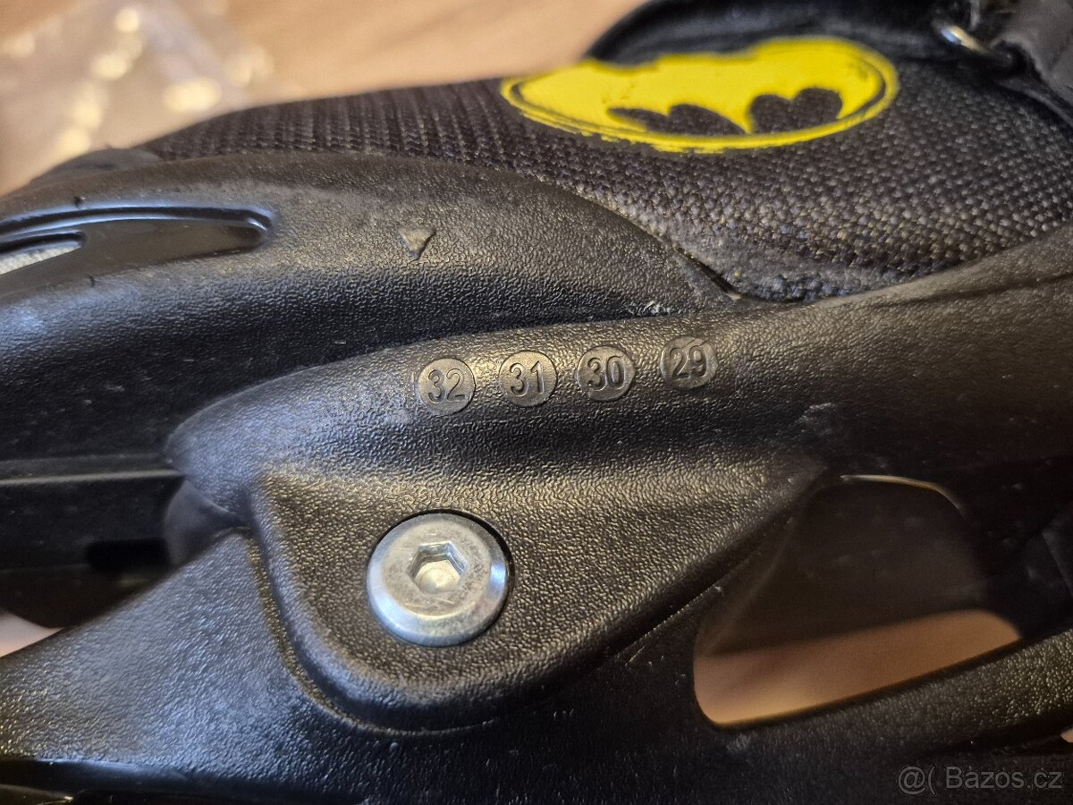 Prodám dětské nastavitelné brusle Batman kolečkové i na led - 4