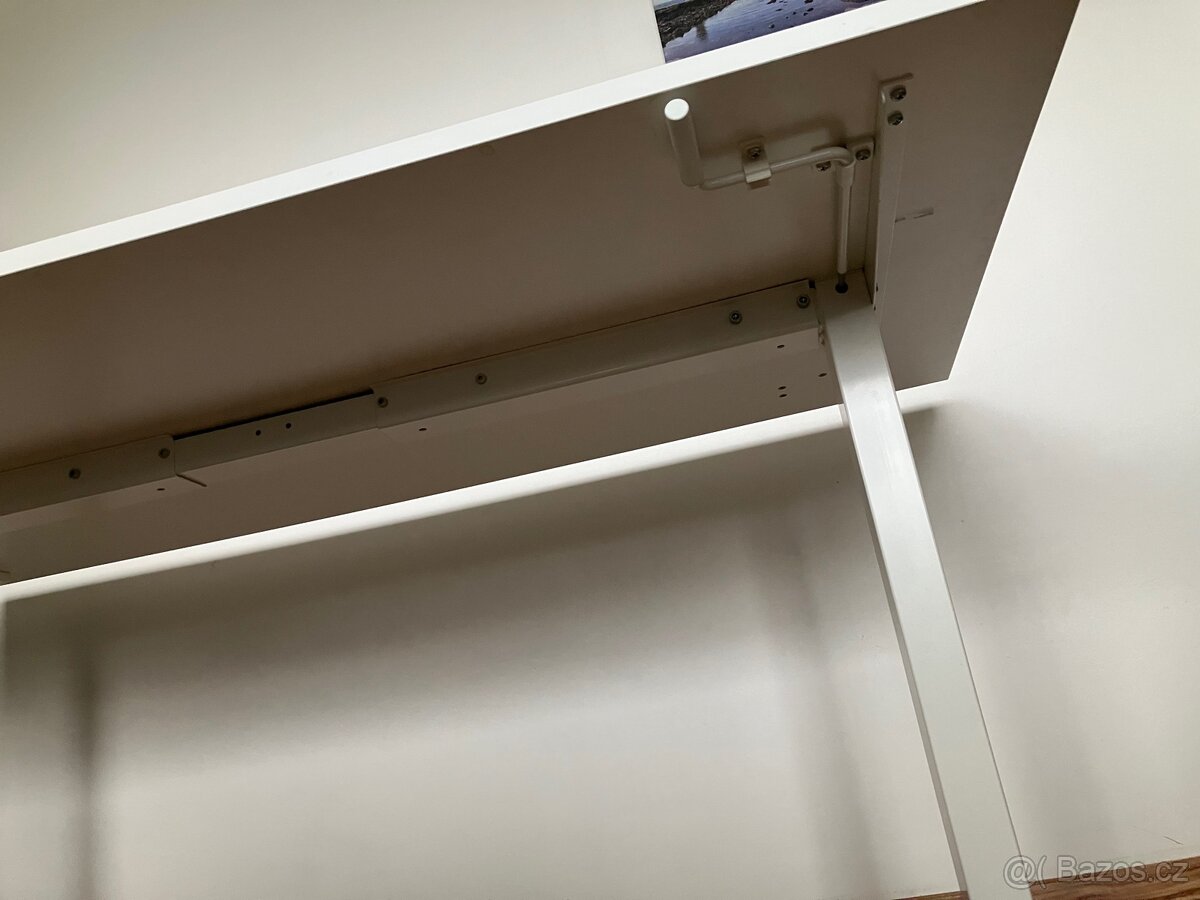 Polohovaci stul IKEA bily 160x80 - 4