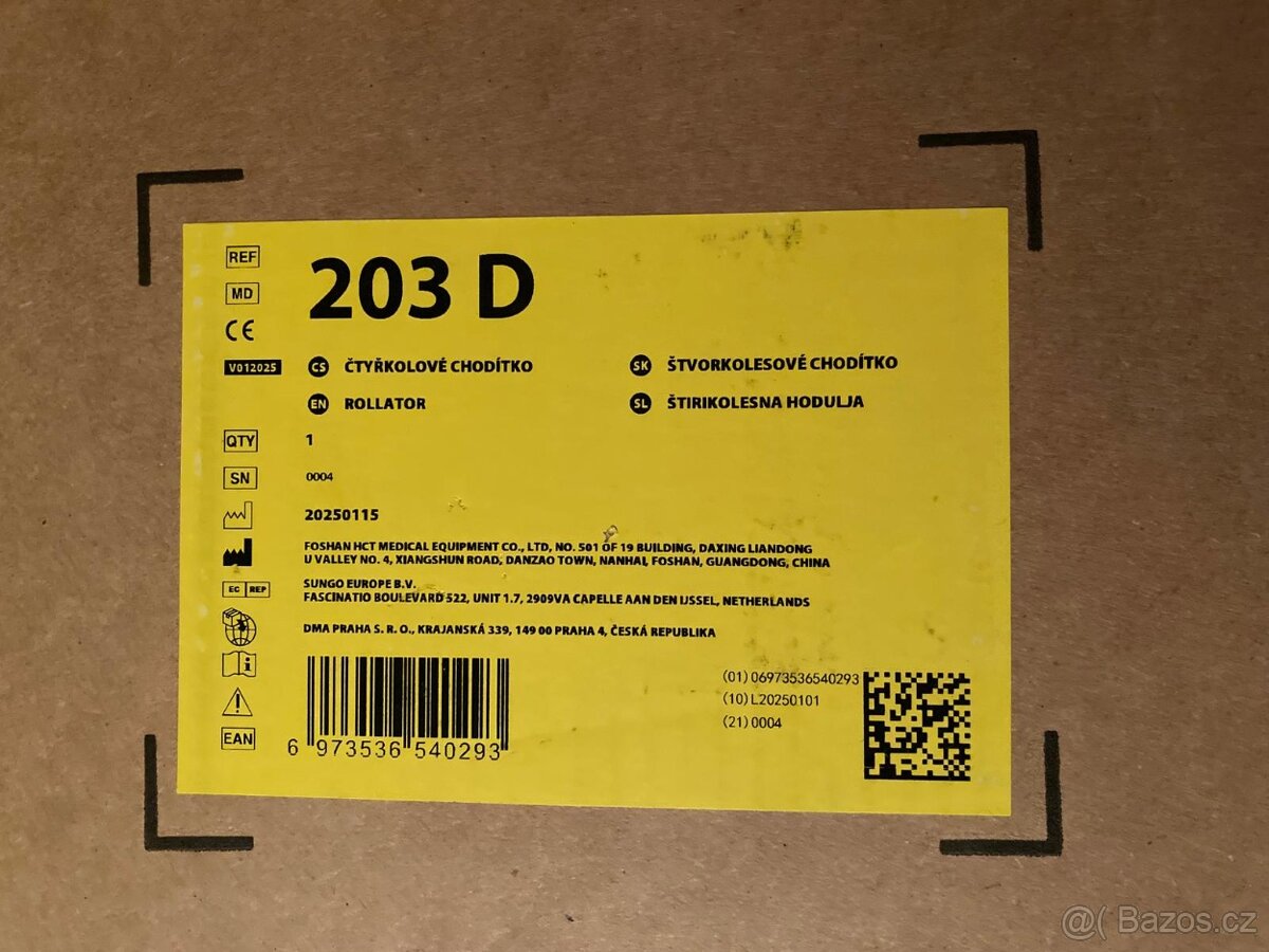 Vysoké chodítko s podpůrnou deskou; DMA 203 D; NOVÉ - 4