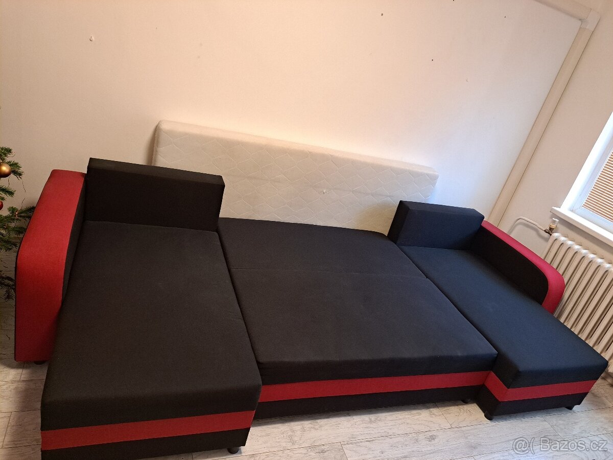 Velká rohová rozkládací sedací souprava - 4
