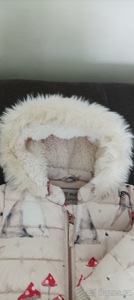 Nádhera zimní teplá bundička Next 6-9m - 4