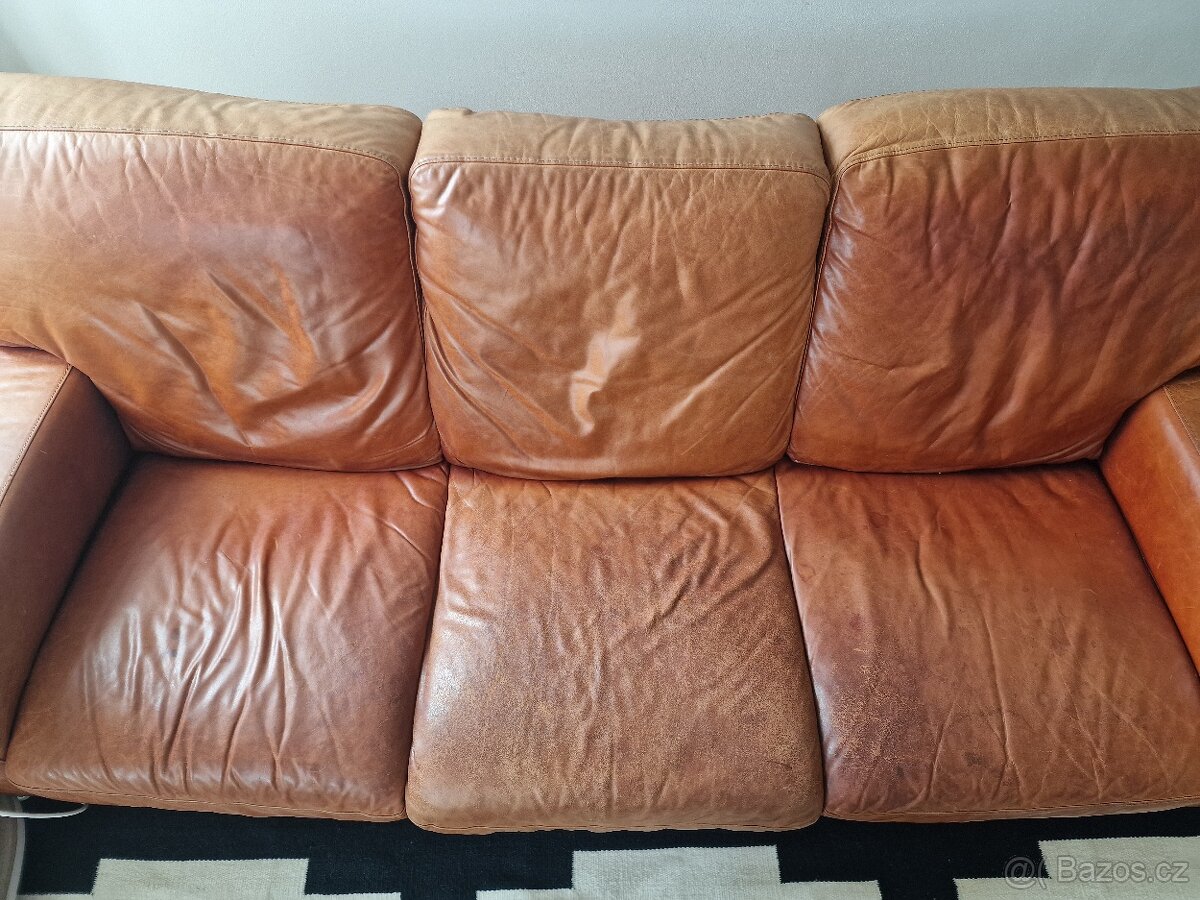 Kožená sedací souprava/pohovka/gauč - 4