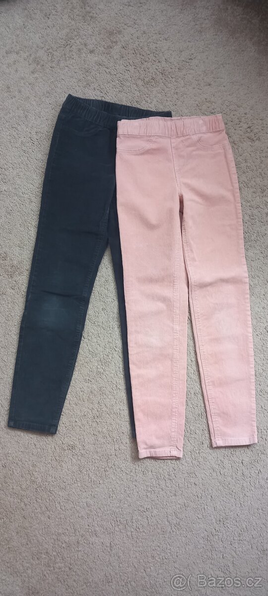 Manžestráky vel 128 H&M divčí - 4