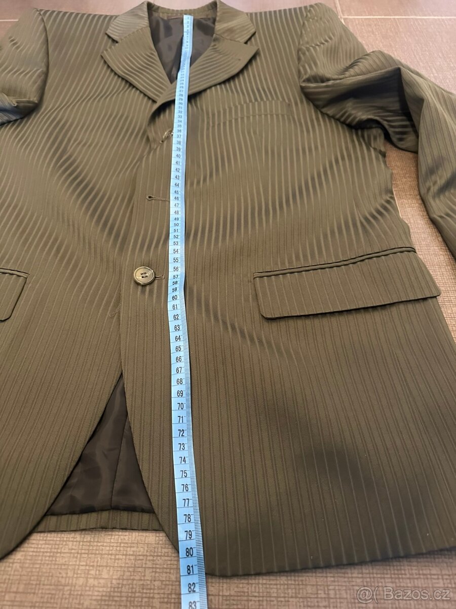 Vintage zelený pánský oblek (Green suit retro) - 2 kusy - 4