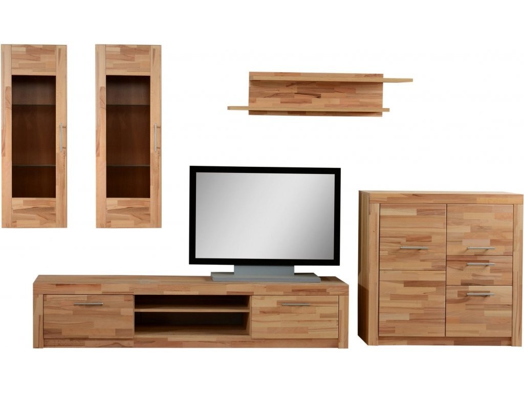 Obývací stěna Stefi - Jádrový buk masiv Germany - 4