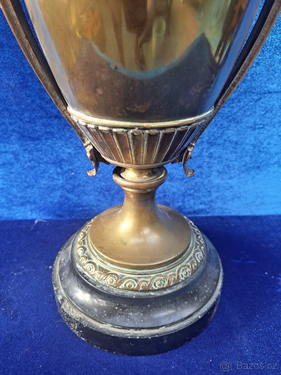 Vojenská, petrolejová lampa mosaz - 4