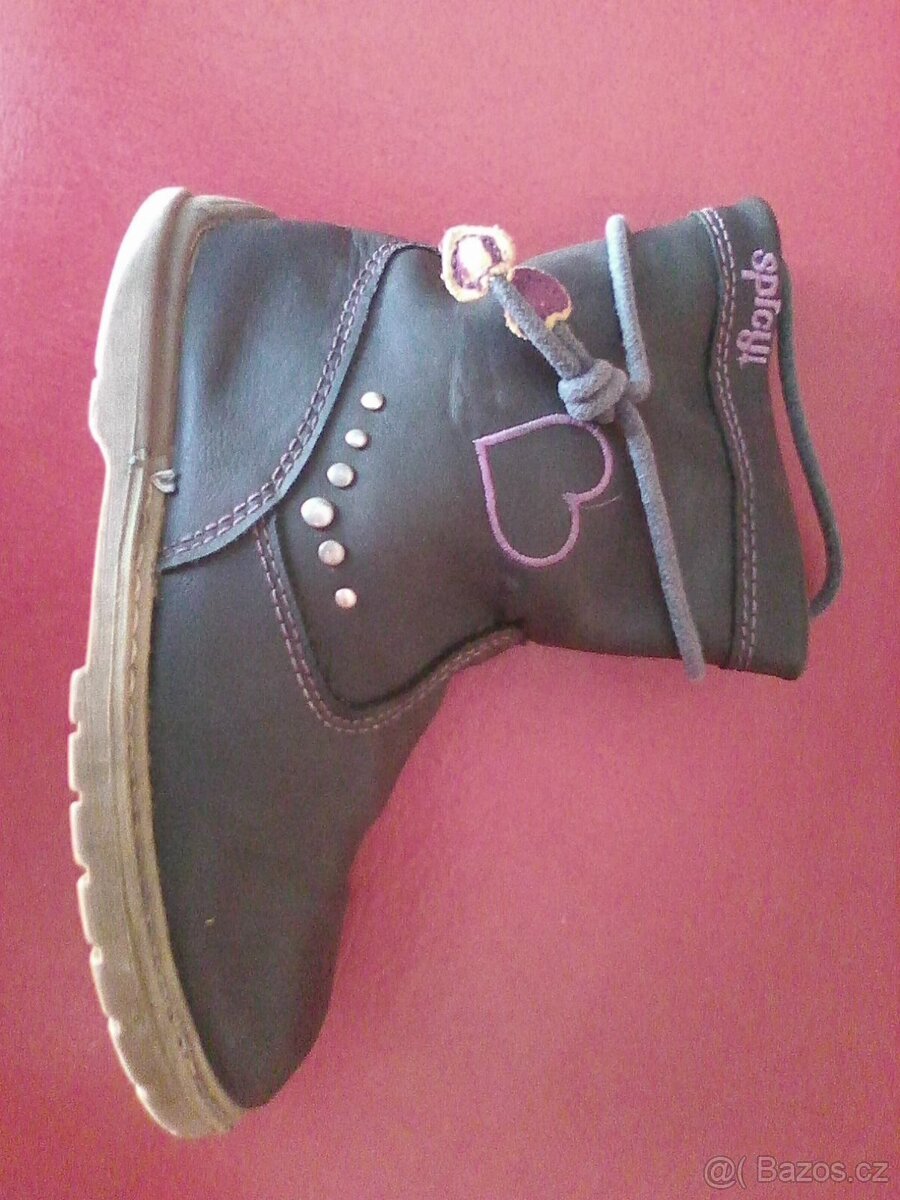 Dětské kožené kozačky, vel. 27 - 4