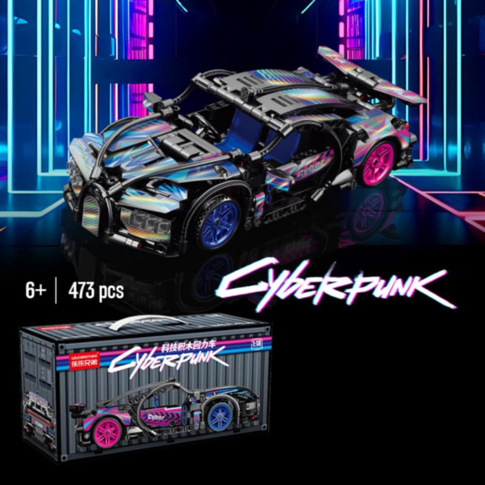 NOVÁ stavebnice Bugatti závodní auto 473 dílků,délka 25cm - 4