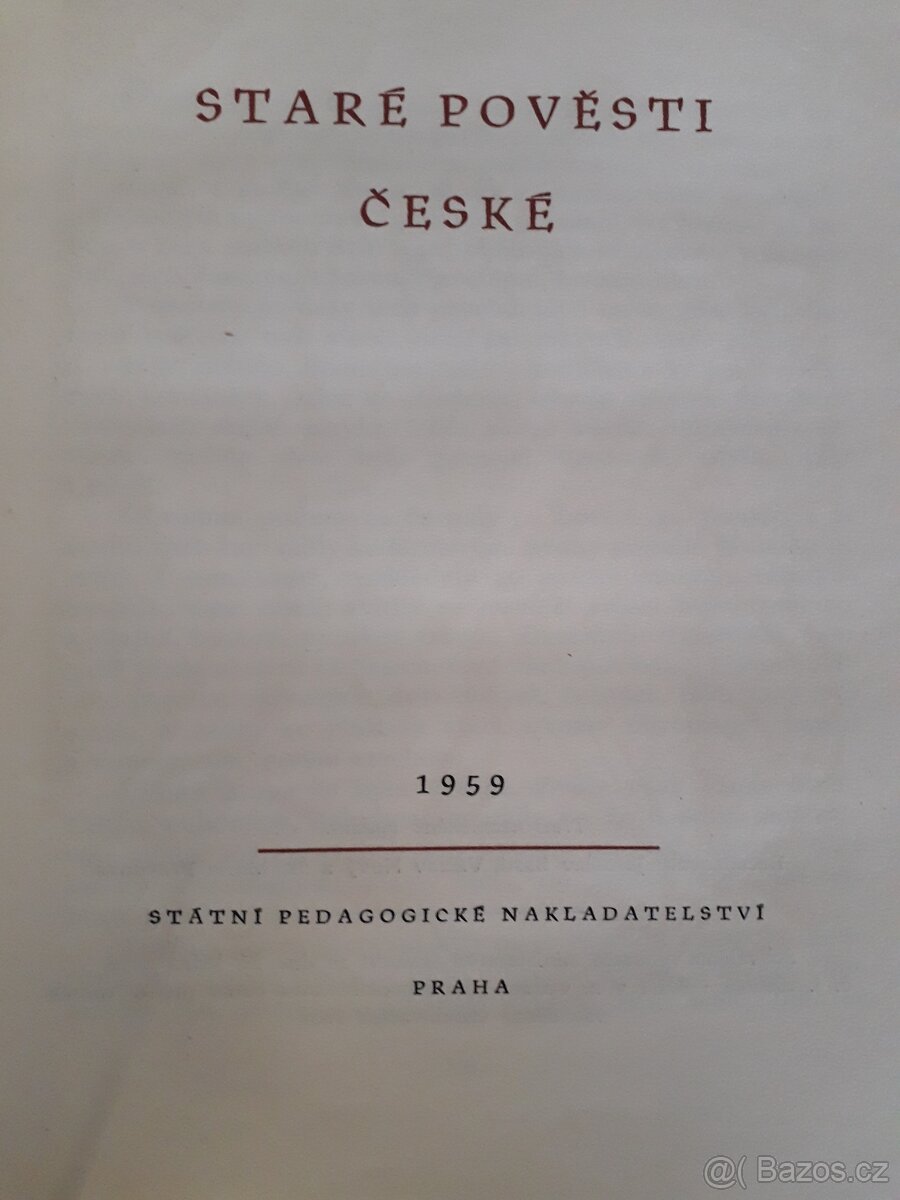 STARÉ POVĚSTI ČESKÉ r1959 - 4