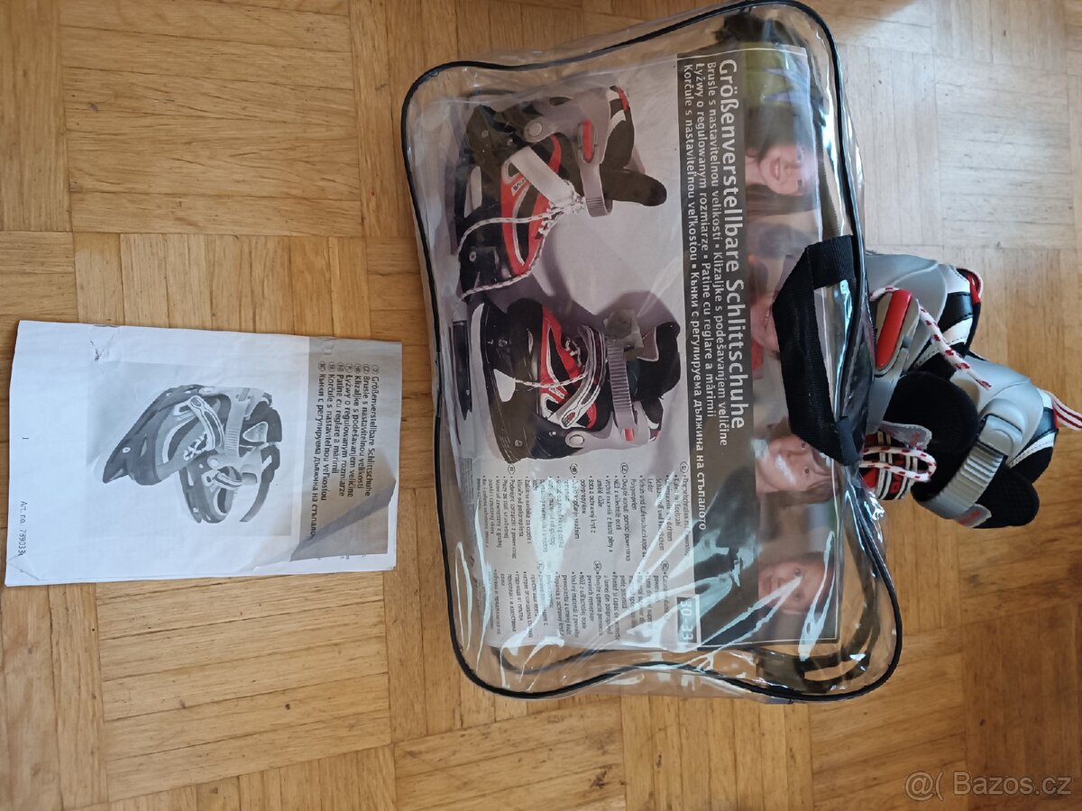 Dětské chlapecké brusle na led rostoucí velikost 30-33 - 4