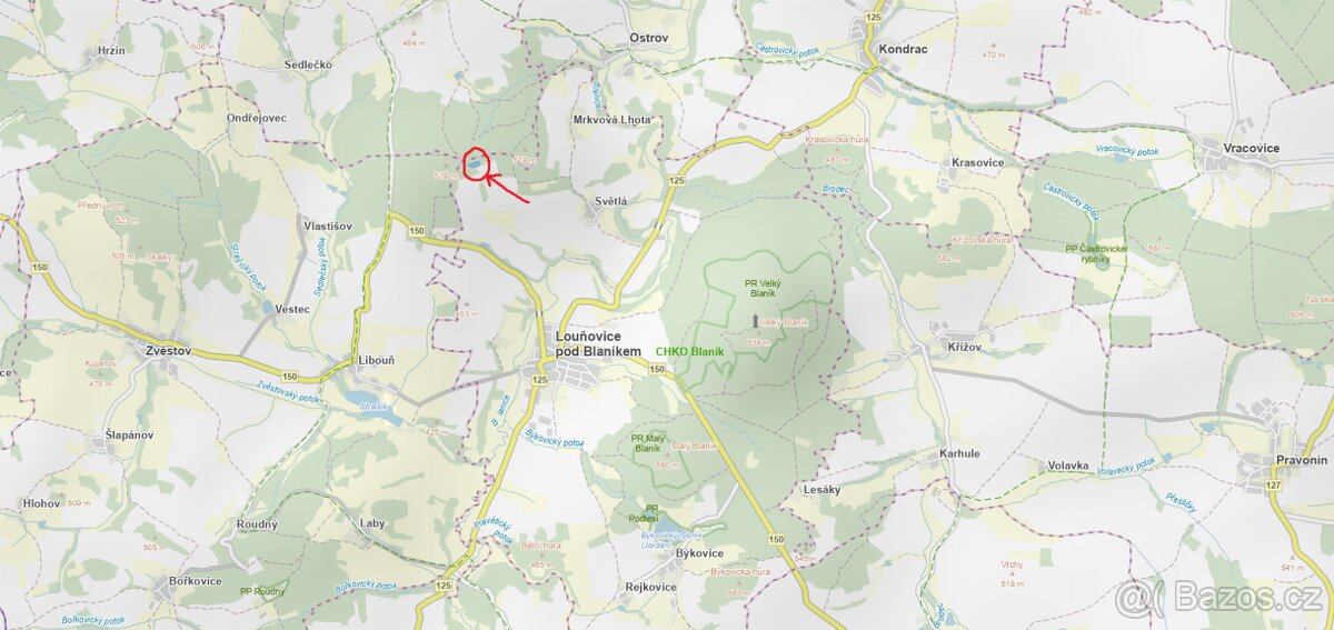 Prodám lesní pozemek v k. ú. Louňovice pod Blaníkem - 4