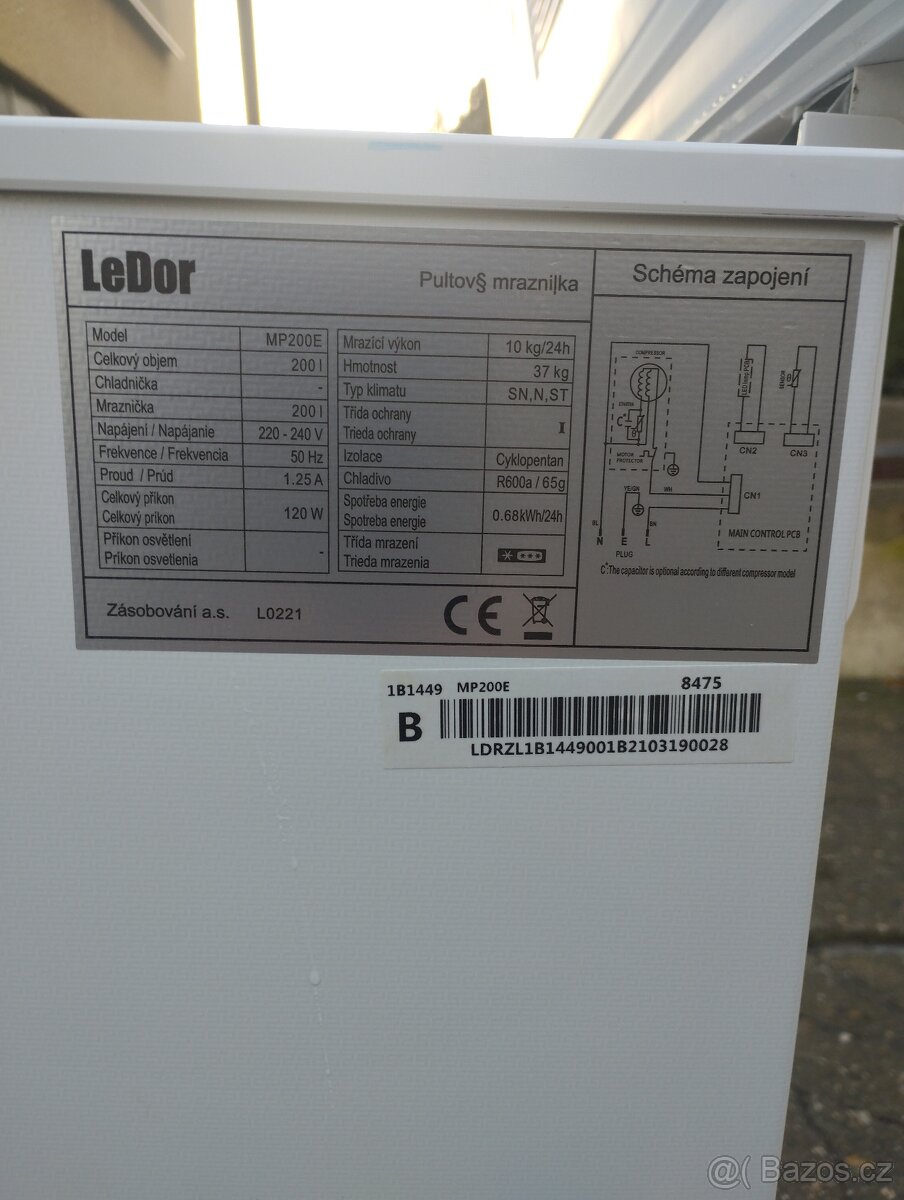 Pultový mrazák LeDor 200 lt - 4