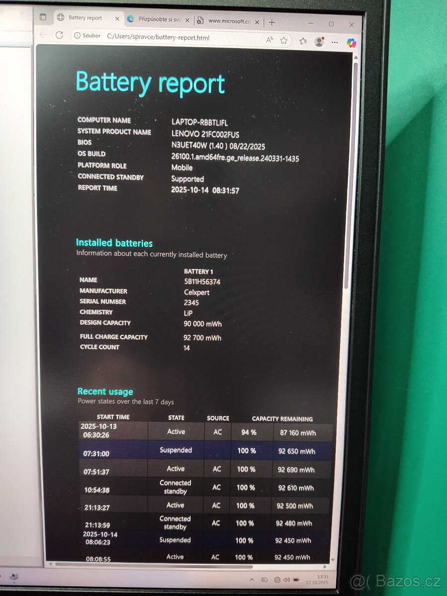 Lenovo Thinkpad p16v g1 i9-13900H 32G√1TB√RTX2000√4KLCD√DPH - 4