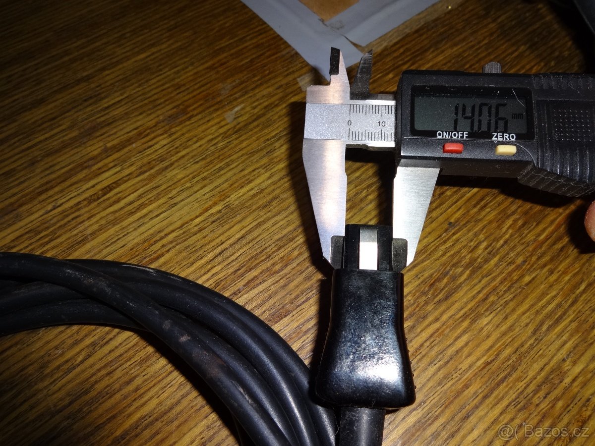 KABEL napájecí, TESLA, 230V, menší koncovka, délka 1,5m - 4