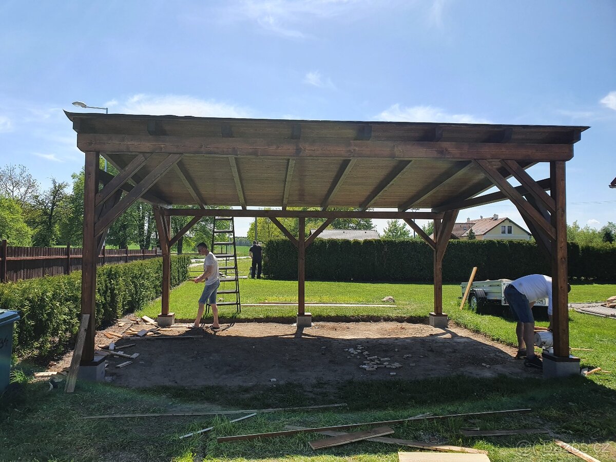 Pergoly a přístřešky z masivního dřeva - 4