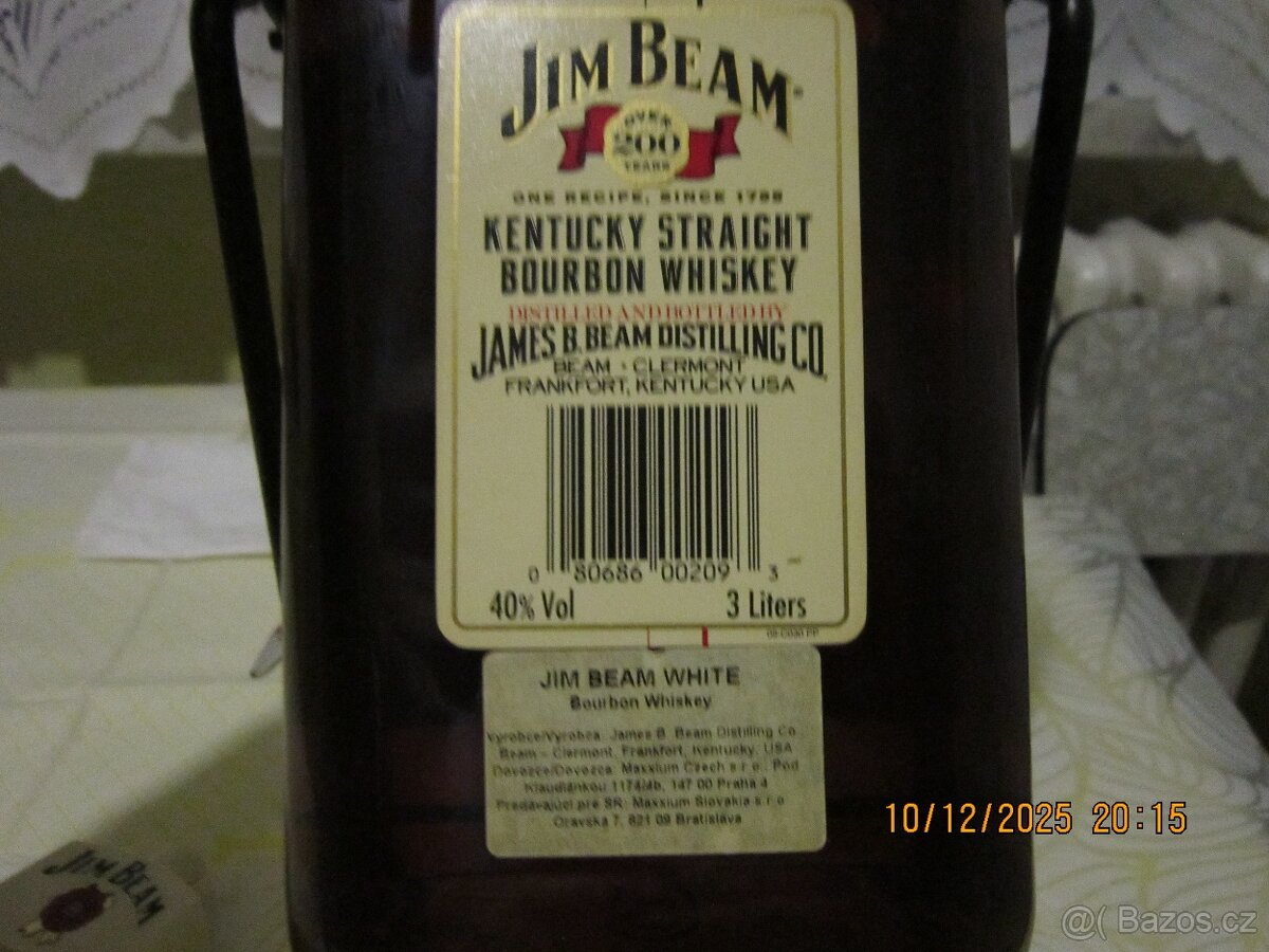 JIM BEAM BOURBON (KOLÉBKA) 40% 3,0L - 4