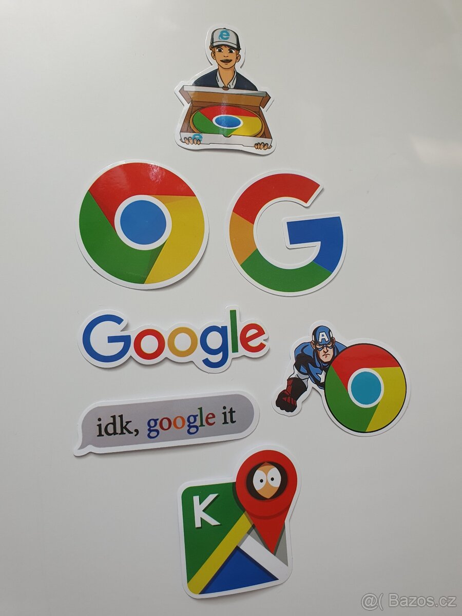 nálepky značky Google, mapy, Google Chrome, anime, captain a - 4