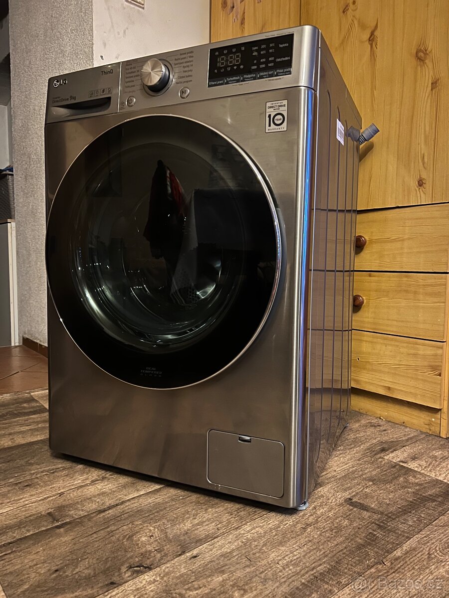 🔹 Luxusní nerezová pračka LG – 9 kg | Top stav Plně funkční - 4