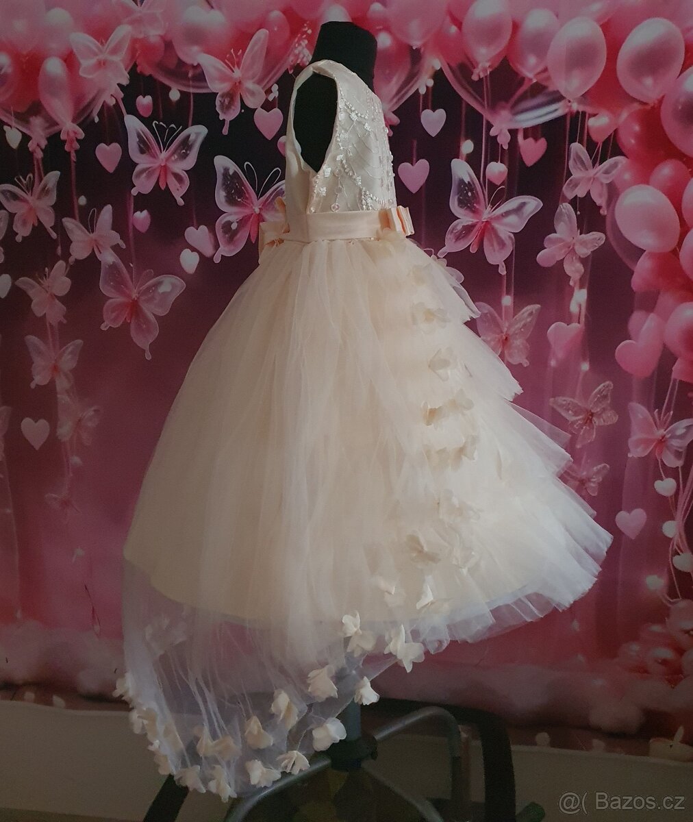 Dětské slavnostní asymetrické šaty - 4