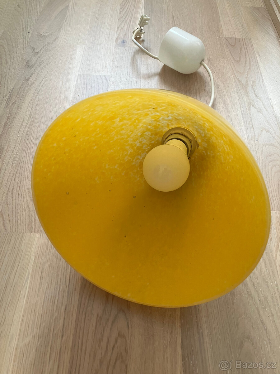 Lustr skleněný žlutý - 4