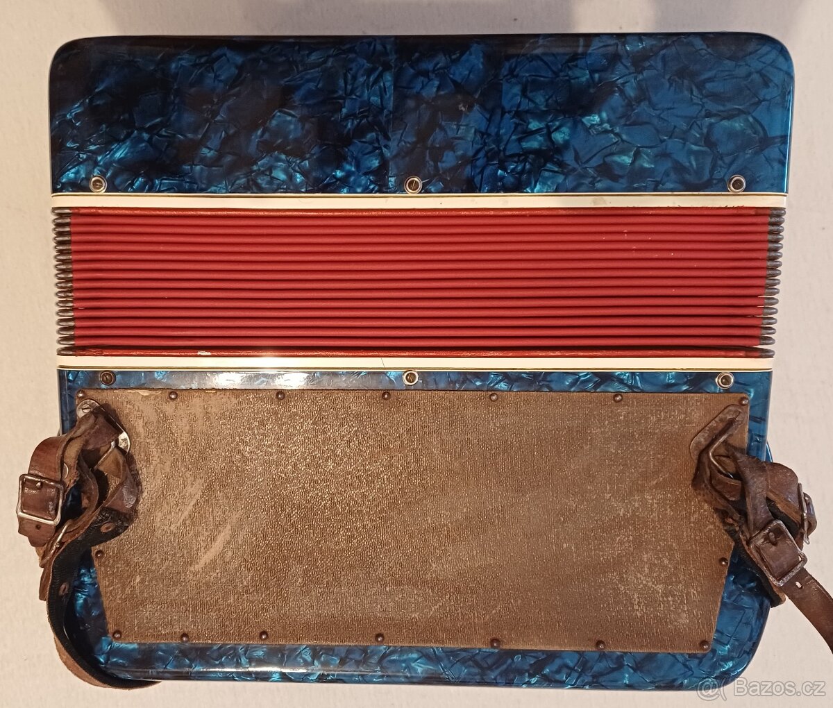 Akordeon, historická knoflíková harmonika KEBRDLE - 4