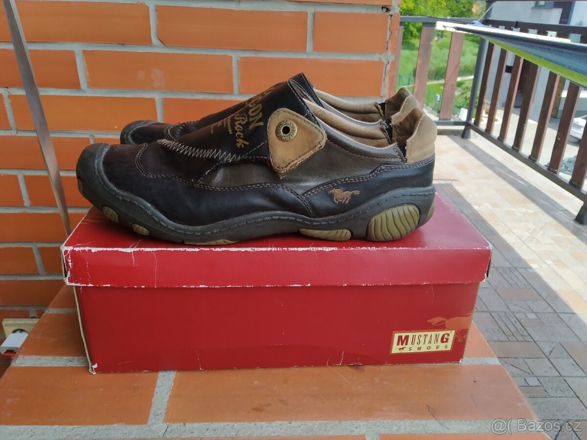 MUSTANG pánské kožené mokasíny vel. 44 - 4