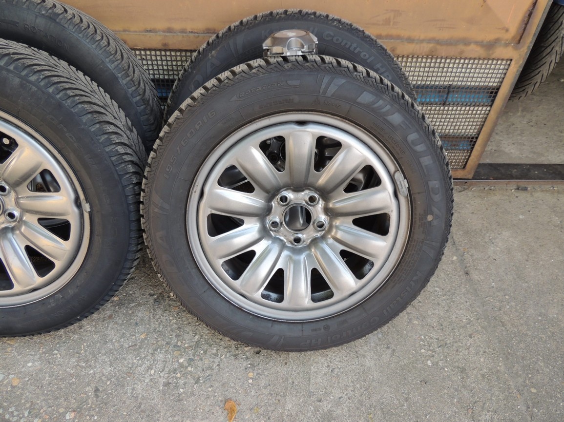 4ks plechových disků Škoda Scala+zimní pneu 195/60/16 - 4