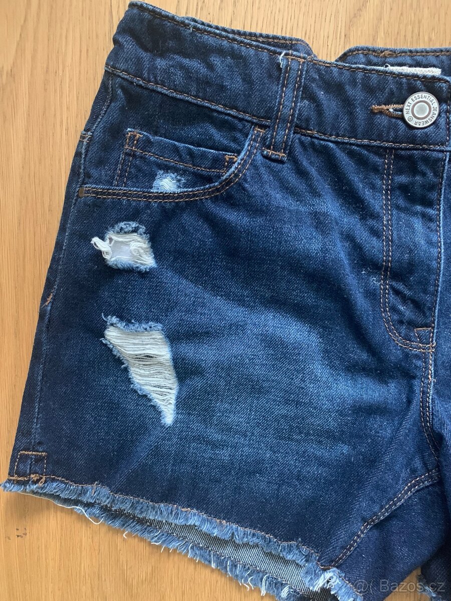 Džínové kraťasy s dírami Next 13 let - 4