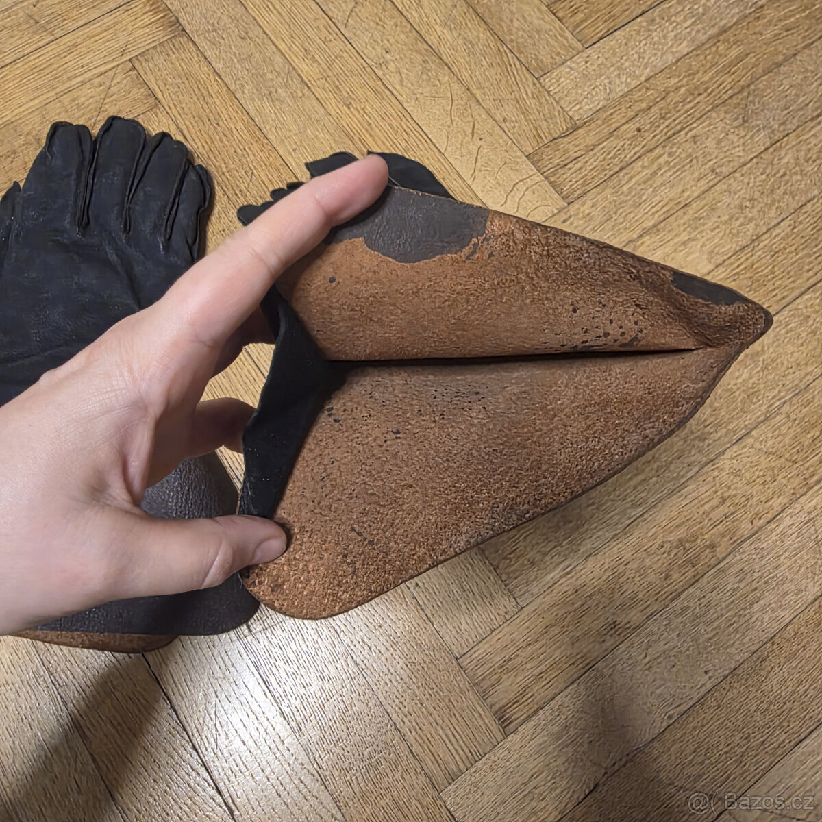 Kožené rukavice retro - 4