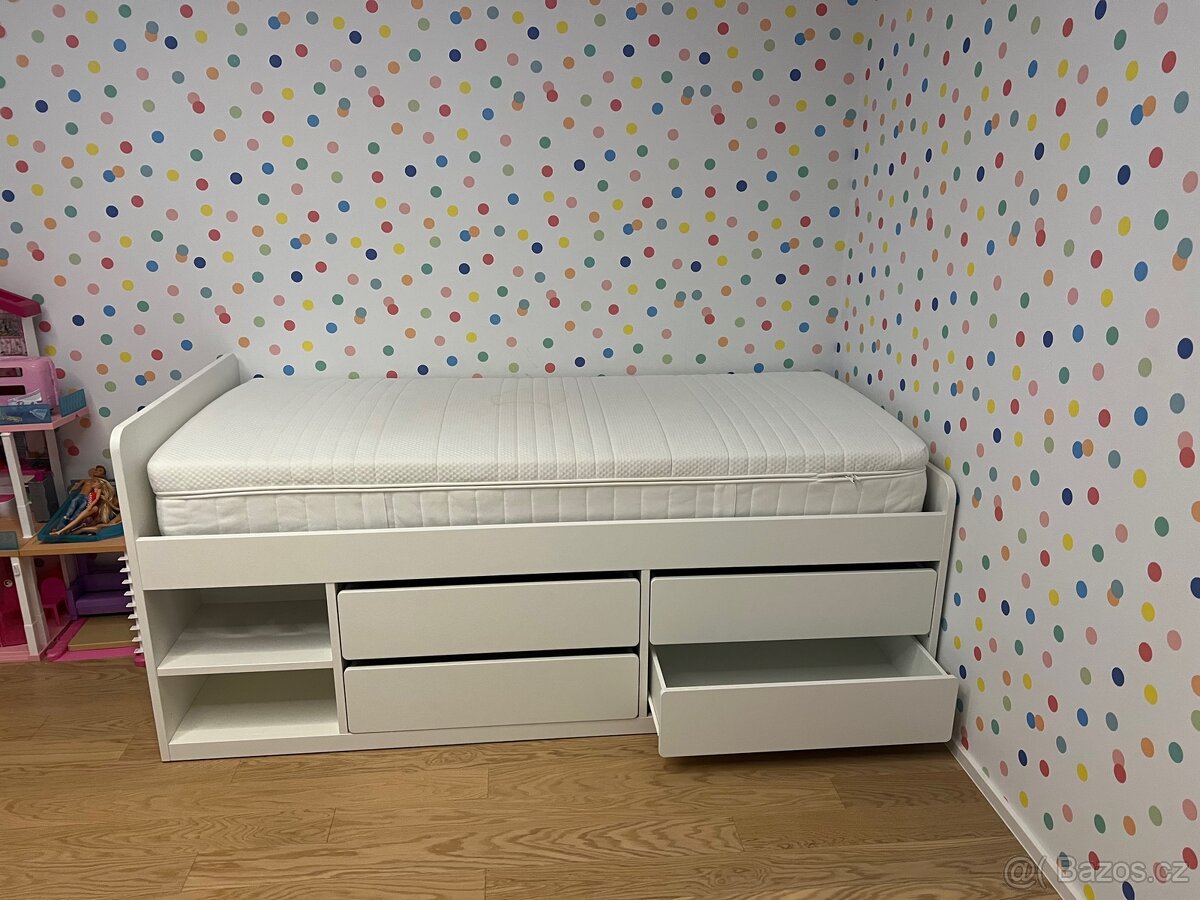 IKEA postel + matrace, top stav - 4